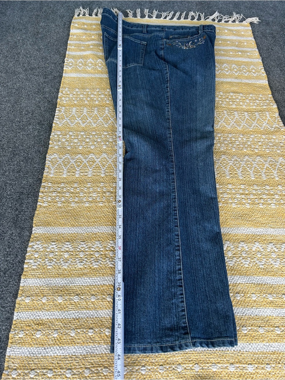Adolfo Dark Blue Boot Cut Jeans Rodeo cottage core Lagging look size 20
